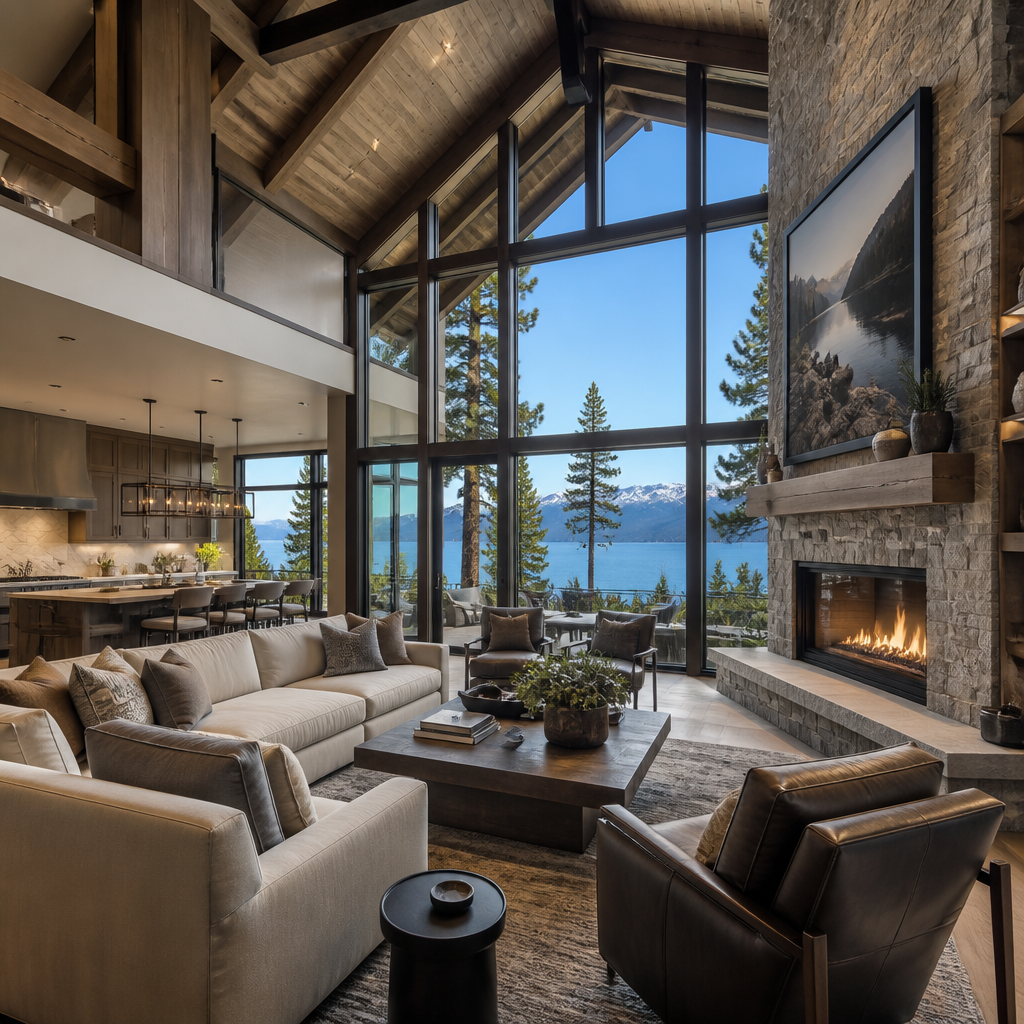 Magnificent Inside A Luxury Lake Tahoe